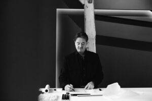 interieurarchitect Wildenberg interieurarchitectuur Baanbeelden Stan tekend zwart wit kopie