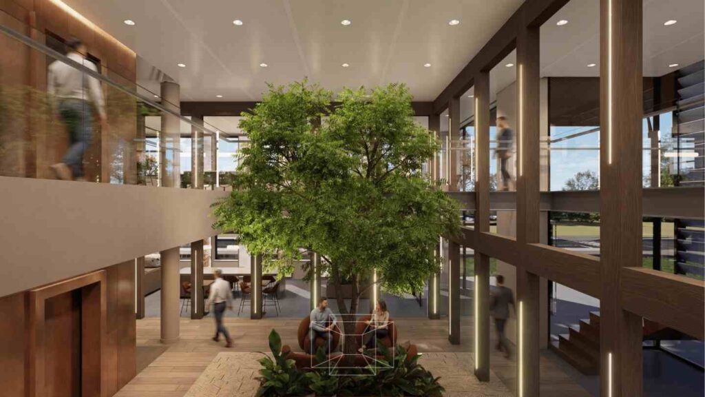 interieurarchitect Wildenberg Boltrics Render kantoor vide